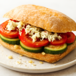 Tomato Cucumber Feta Sandwich